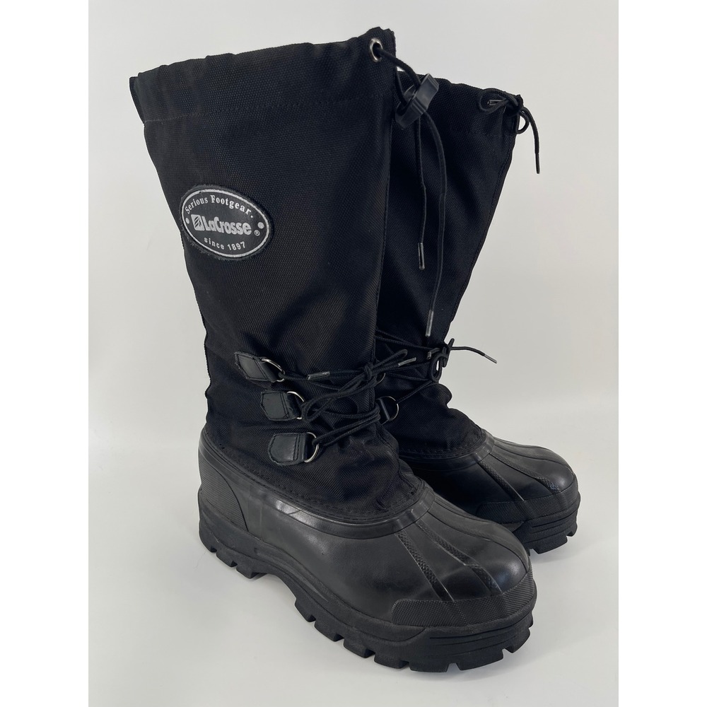 LaCrosse Snow Boots Women 9 Black Excellent Insulated Tall Winter Duck Boots